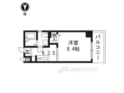 THECITY京都五条(1K/5階)の間取り写真