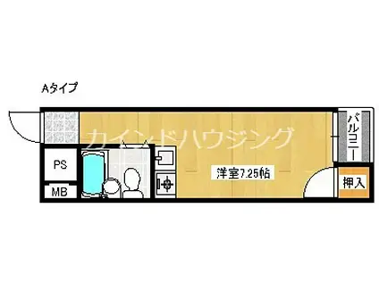 シャルム岸里(ワンルーム/5階)の間取り写真