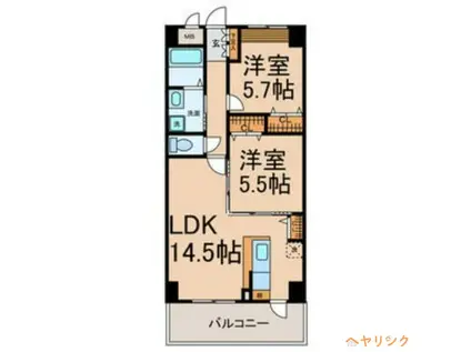 KZ SQUARE(2LDK/3階)の間取り写真