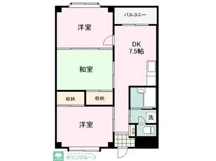 ニューブライトマンション(3DK/1階)の間取り写真