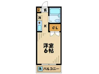 コートニュータウン(1K/3階)の間取り写真