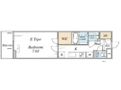リブリ・西横浜II(1K/3階)の間取り写真