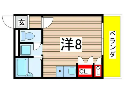 メゾン諸ノ木(ワンルーム/3階)の間取り写真