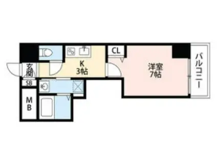 PONTE ALTO 新栄(1K/6階)の間取り写真