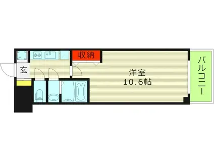 スプランディッド京橋イースト(1K/3階)の間取り写真