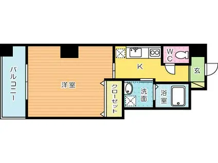 アーリントン(1K/2階)の間取り写真