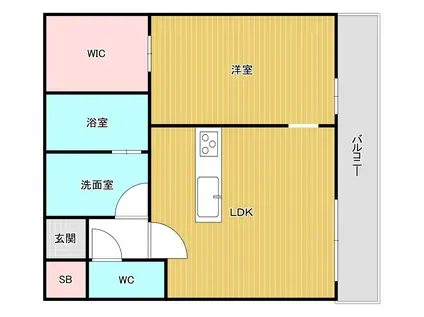 ホワイト石塚(1LDK/1階)の間取り写真