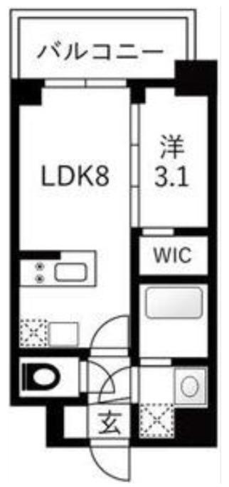 エスリードレジデンスザ・グラン大阪福島クラス(1LDK/7階)の間取り写真