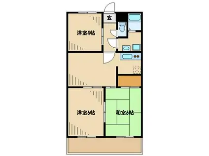 プレジオ小山II(3DK/3階)の間取り写真