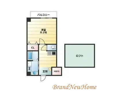 エヌエムスワサントオンズノース(1K/4階)の間取り写真