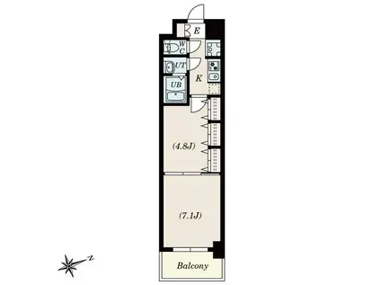 S-RESIDENCE神沢AFFORD(2K/1階)の間取り写真