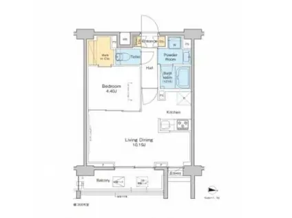プラウドフラット中野(1LDK/5階)の間取り写真