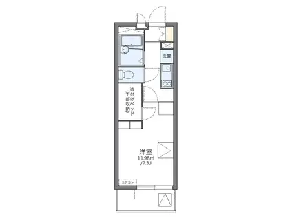 レオパレスルビナス(1K/3階)の間取り写真