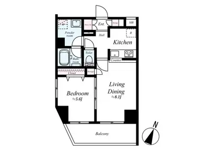 GENOVIA 王子神谷 SKYGARDEN(1LDK/4階)の間取り写真