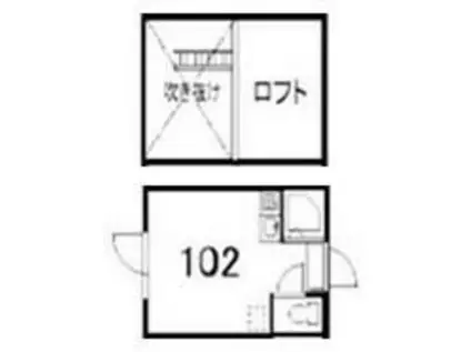 東京メトロ丸ノ内線 南阿佐ヶ谷駅 敷礼無 BT別 4月中旬下旬入居可(ワンルーム/1階)の間取り写真