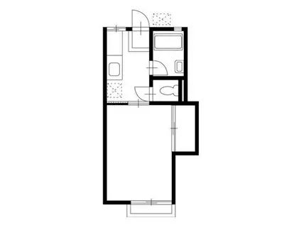 ヒルズ・フジサワ(1K/1階)の間取り写真