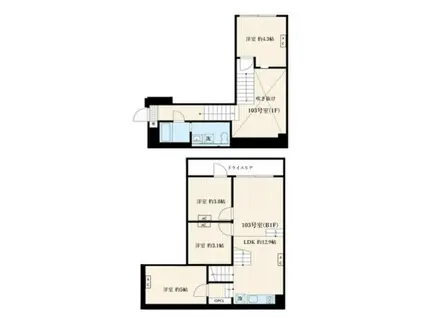 スクルド神楽坂(4LDK/B1階)の間取り写真