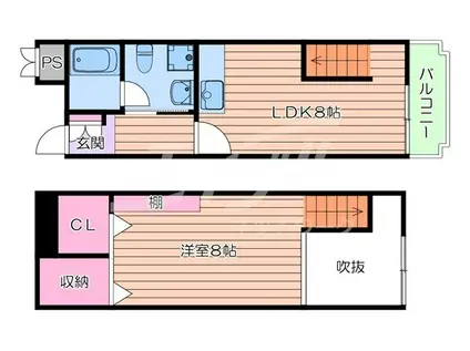 パラドール・ポポ(1LDK/3階)の間取り写真