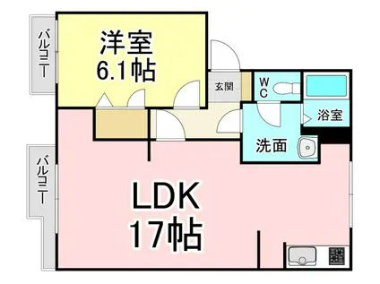 タウニイTANAKA (1LDK/2階)の間取り写真