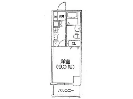 エスライズ四ツ橋(1K/12階)の間取り写真