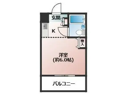 トップ桜木町第二(ワンルーム/1階)の間取り写真