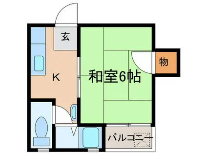 サンシャインビラI(1K/1階)の間取り写真