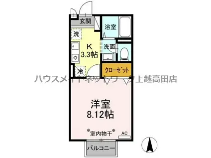 JSパレスII(1K/2階)の間取り写真