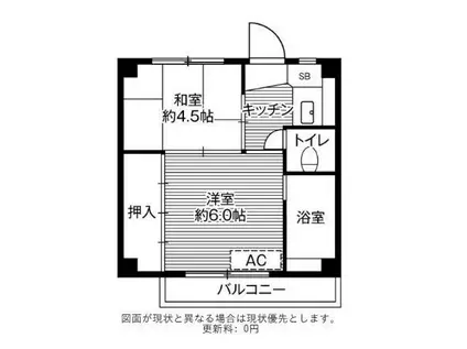 ビレッジハウス下北2号棟(2K/3階)の間取り写真