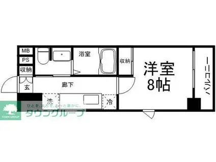 リヴェール清瀬II(1K/6階)の間取り写真