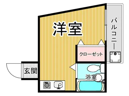 ベルフィーユNARUO(ワンルーム/5階)の間取り写真