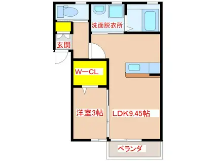 EPCOT・SPACE(1LDK/2階)の間取り写真