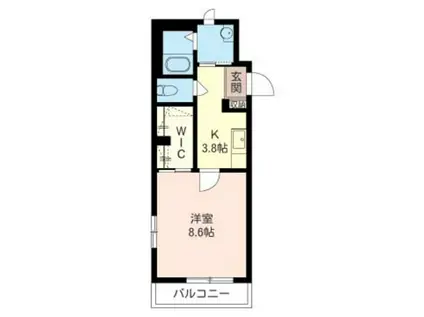 ルミネンス(1K/2階)の間取り写真