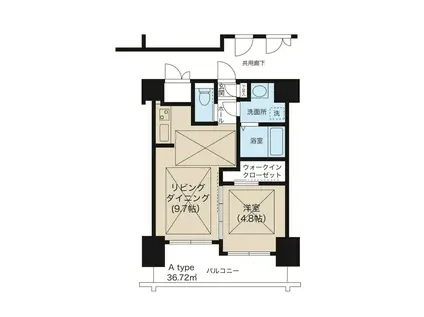 ノルデンハイム江坂III(1LDK/3階)の間取り写真