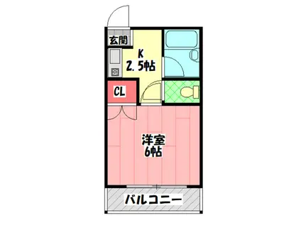 サンティール太子橋駅前(1K/6階)の間取り写真