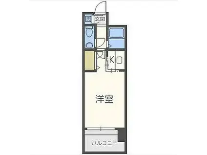 エステートモア天神STUDIO(1K/9階)の間取り写真