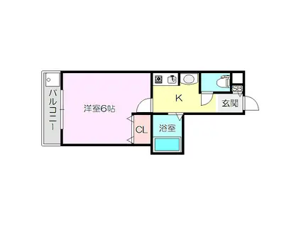 MYM成和(1K/3階)の間取り写真