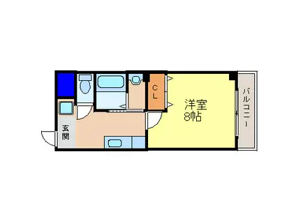 ウエストコート・新大阪(1K/5階)の間取り写真