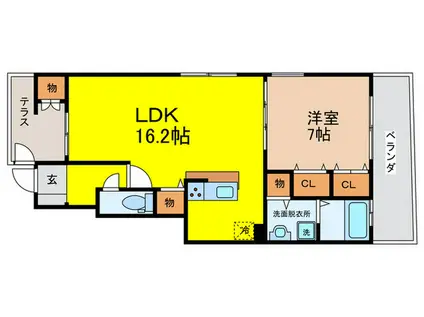 LIBERTA(1LDK/1階)の間取り写真