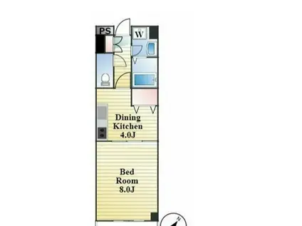 ベルク田端(1DK/9階)の間取り写真