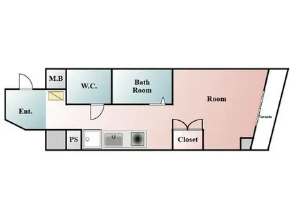 アプリーレ南常盤台(ワンルーム/3階)の間取り写真