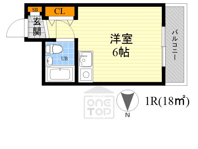 M&T江坂(ワンルーム/1階)の間取り写真