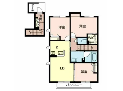シャーメゾンFELICE(3LDK/2階)の間取り写真