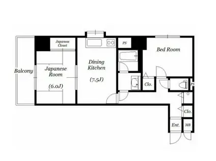 MAC鶴見コート(2DK/2階)の間取り写真