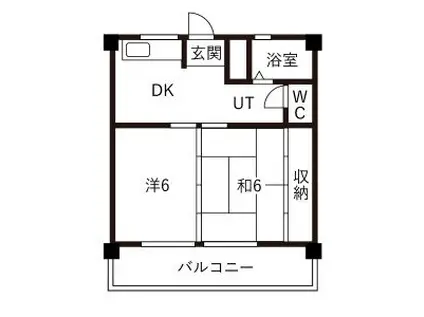 メゾン千種(1DK/2階)の間取り写真