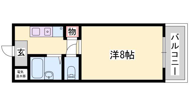 オークヒルズ苫編(1K/2階)の間取り写真