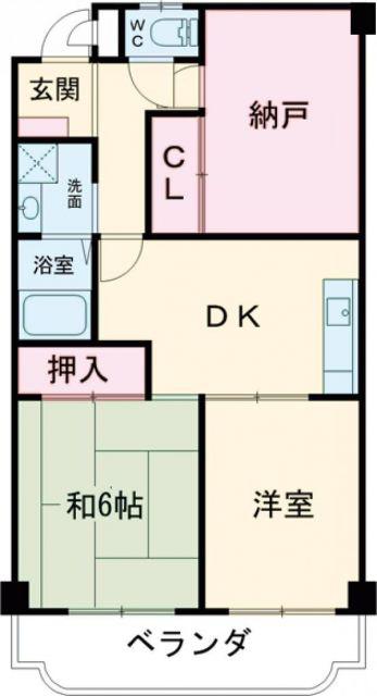 サンシード(2SDK/2階)の間取り写真