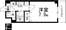 クレストステージ瑞穂(1K/2階)の間取り写真