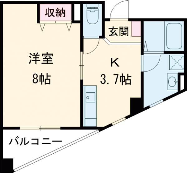 プロムナード(1K/2階)の間取り写真
