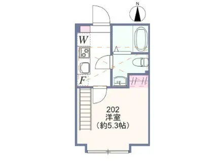 アザーレ・クオン日吉(1K/2階)の間取り写真