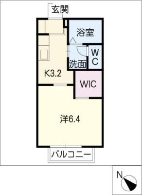 バリュージュNI(1K/1階)の間取り写真